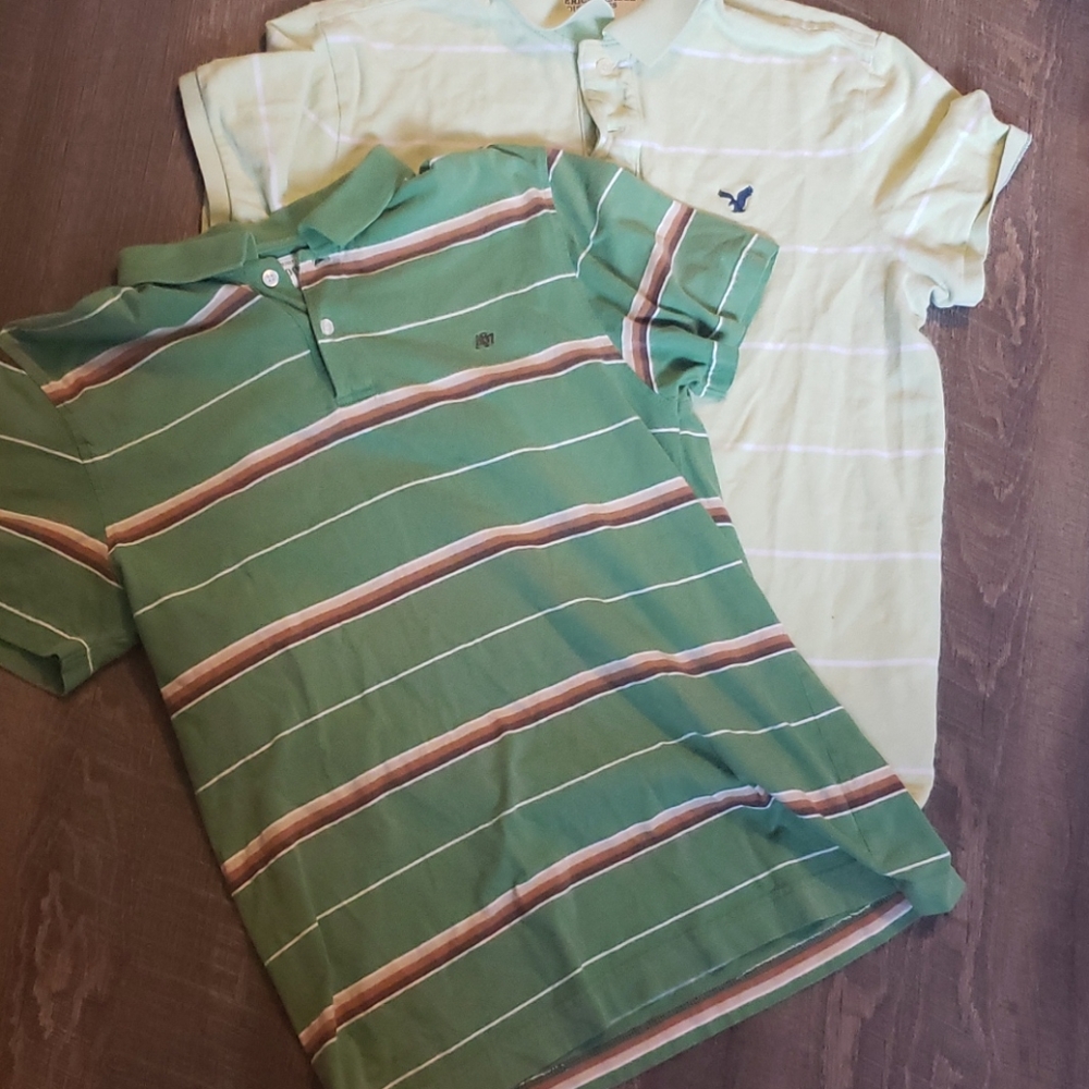 2 mens polos. American Eagle and Aeroposta…